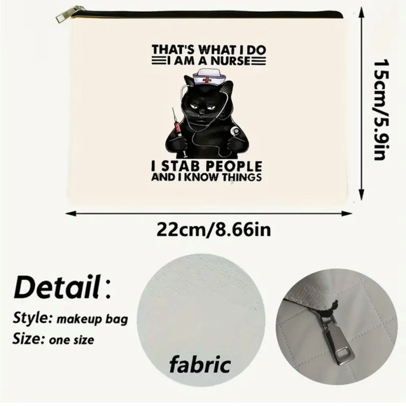 Funny Nurse Canvas Bag NWT - Picture 2 of 4